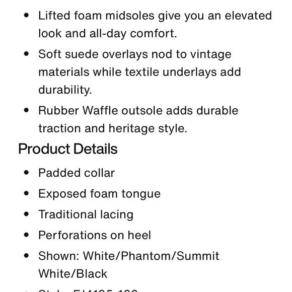 Nike Men's Waffle Nav White and Black Sneakers, size 11 - Picture 7 of 7